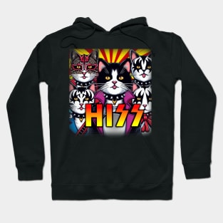 HISS - KISS band gift for cat lovers - Funny music Hoodie